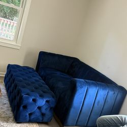 Blue Velvet Couch