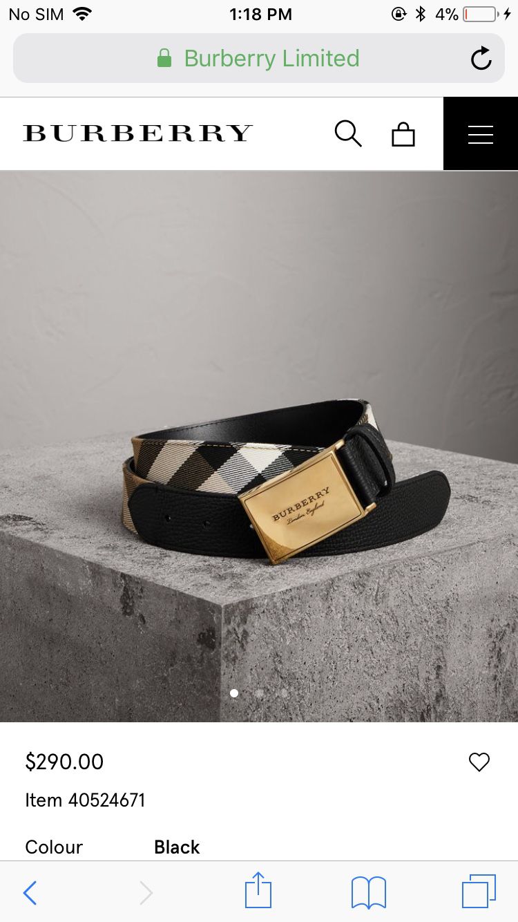 Authentic Burberry Belt Size 34/85 for Sale in Mineola, NY - OfferUp