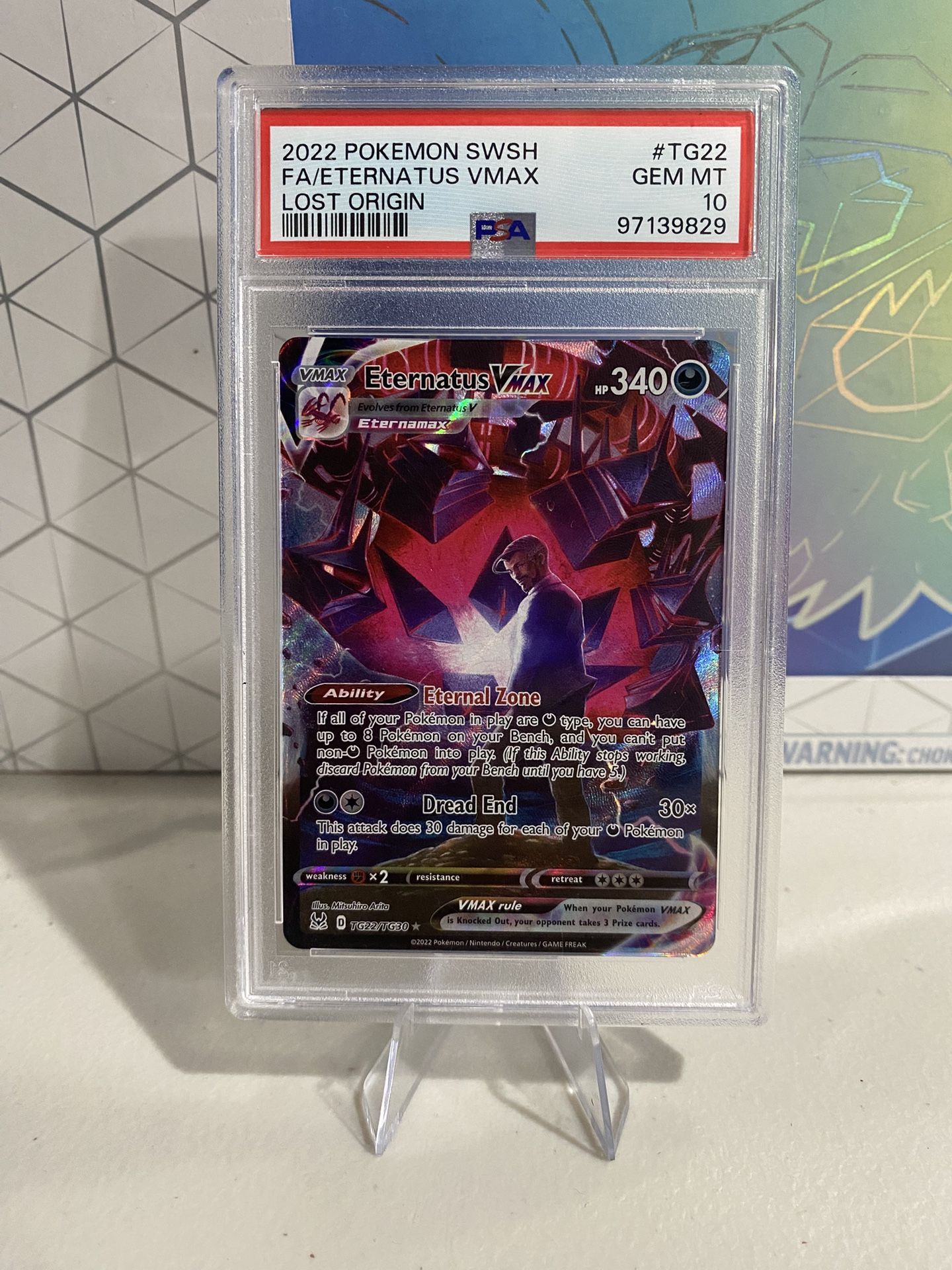 Eternatus VMAX Trainer Gallery Lost Origin PSA 10