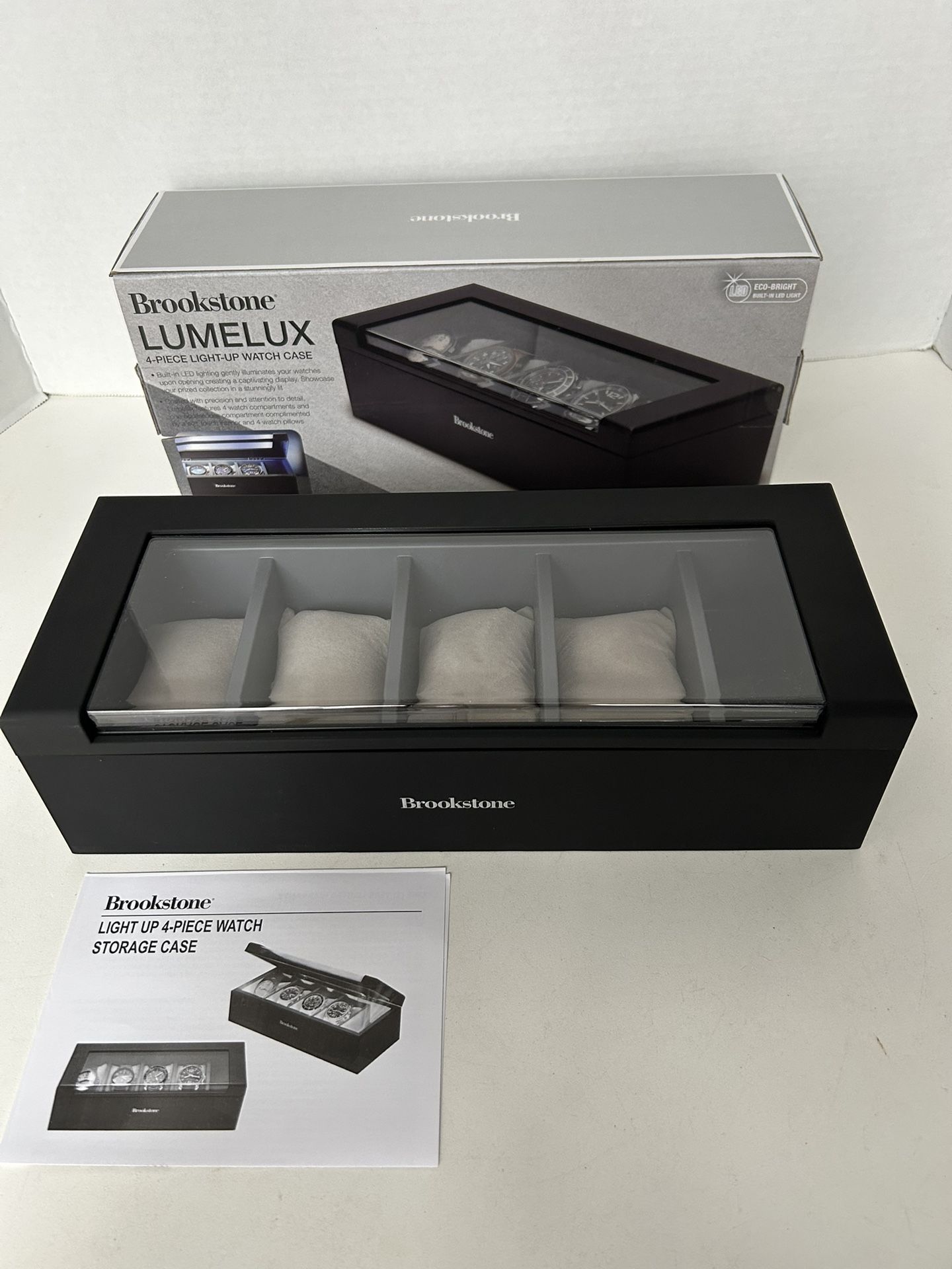 Brookstone Lumelux 4-Piece Light-Up Watch Case