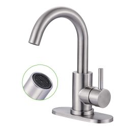 Single Handle Bar Faucet with All Mounting Hardware in Brushed Nickel