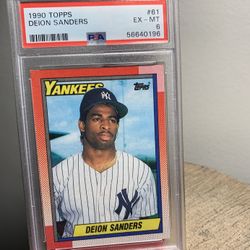 1990 Topps Deion Sanders PSA 6