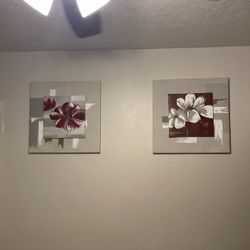 2 Flower Paintings