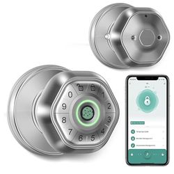 Tuya Smart Fingerpront Lock-Satin Nickel (New)