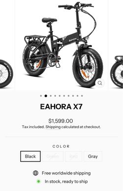 Eahora X7 Folding Fat Tire Electric Bike