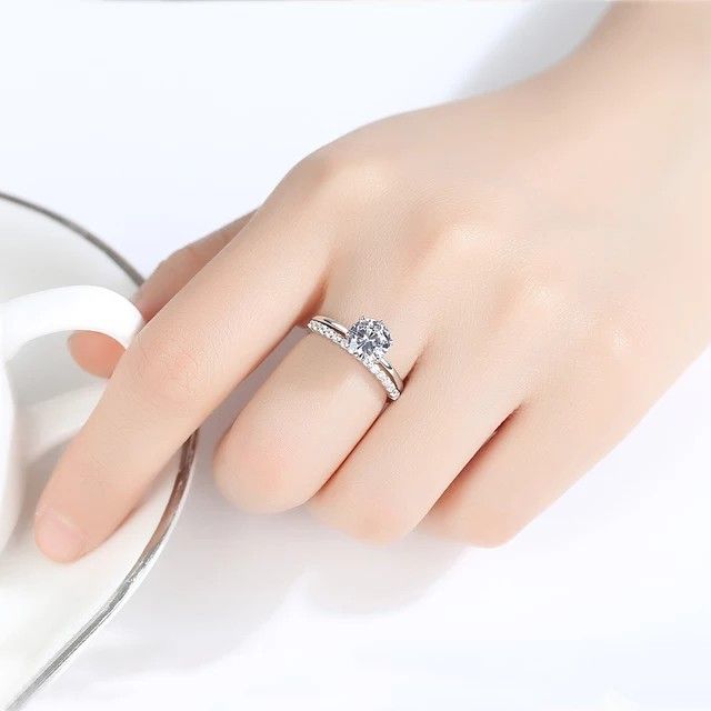 Bridesmaid's dream ring set silver 😍 ✨