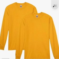 Gildan Adult Heavy Cotton Long Sleeve T-Shirt, Style G5400, 2-Pack