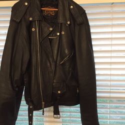 Leather Motorcycle Jacket and Vest