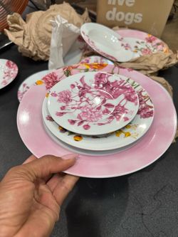 16-Piece Floral Fine Porcelain Dinnerware Set – Service for 4 – $50