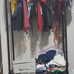 Wire Wardrobe on Wheels