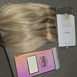 Human Hair Halo Extensions 14" New