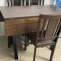 Small Dining Table Open And The Clothes For Three Size 