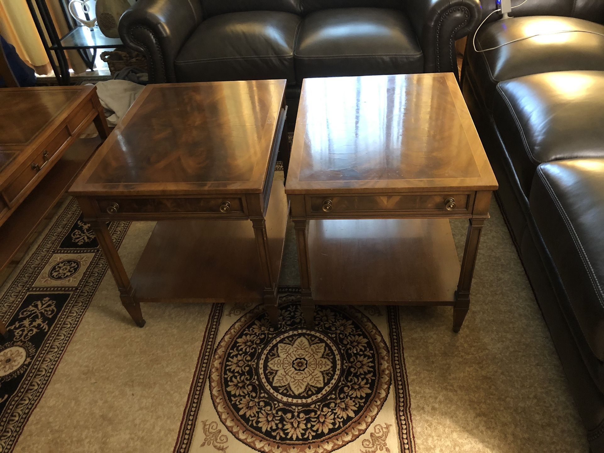 Antique coffee table and 2 end tables