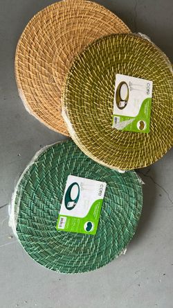 3  Set of each - 4  Rattan  & Bamboo placemats   New