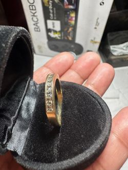 channel-set princess diamond band (Real Diamonds)