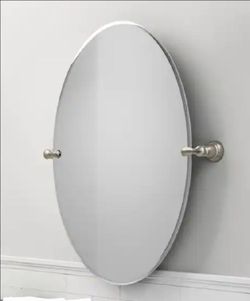 Vanity Mirror~NEW~Oval Frameless Tilt Wall Bathroom Vanity in Brushed Nickel~MOEN
Banbury 23 in. W x 26 in. H