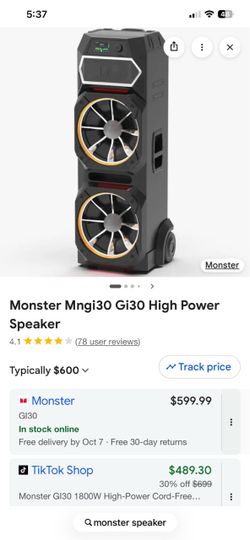 Brand new Monster GI30 High-Power Bluetooth Speaker