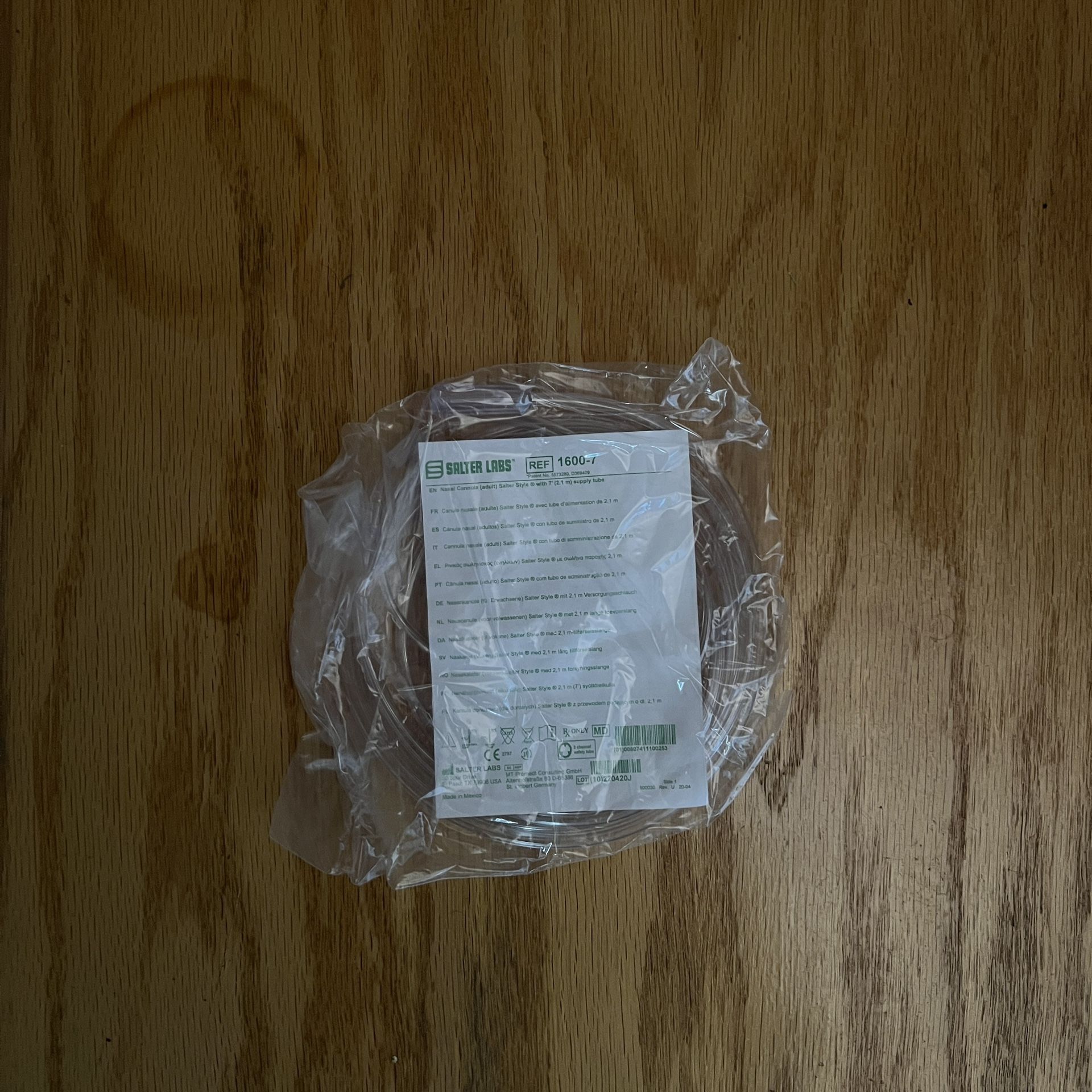 Salter Labs Nasal Cannula Adult With 7” (2.1 M) Supply Tube (12 Pack)