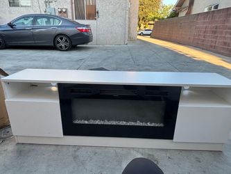 TV Stand with Electric Fireplace