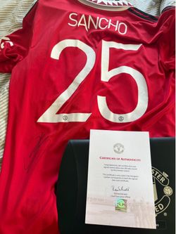 Manchester United Signed Jason Sancho Jersey with authentication