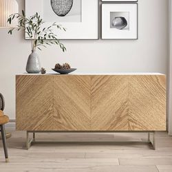 faux marble top modern TV stand