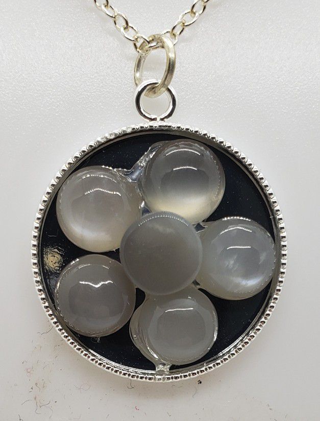 Natural Moonstone Necklace & Moonstone Earrings 