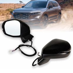 Left Driver Side Mirror  Power Glass, Heated and Turn Signal丨without Blind Spot, Replace #76258-