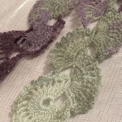 Crocheted Lacy Scarf