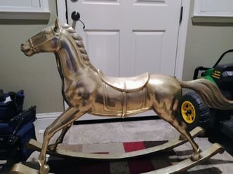 Brass rocking horse