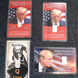 MAGA Gold & Silver Bar Donald Trump Bullion Cards 