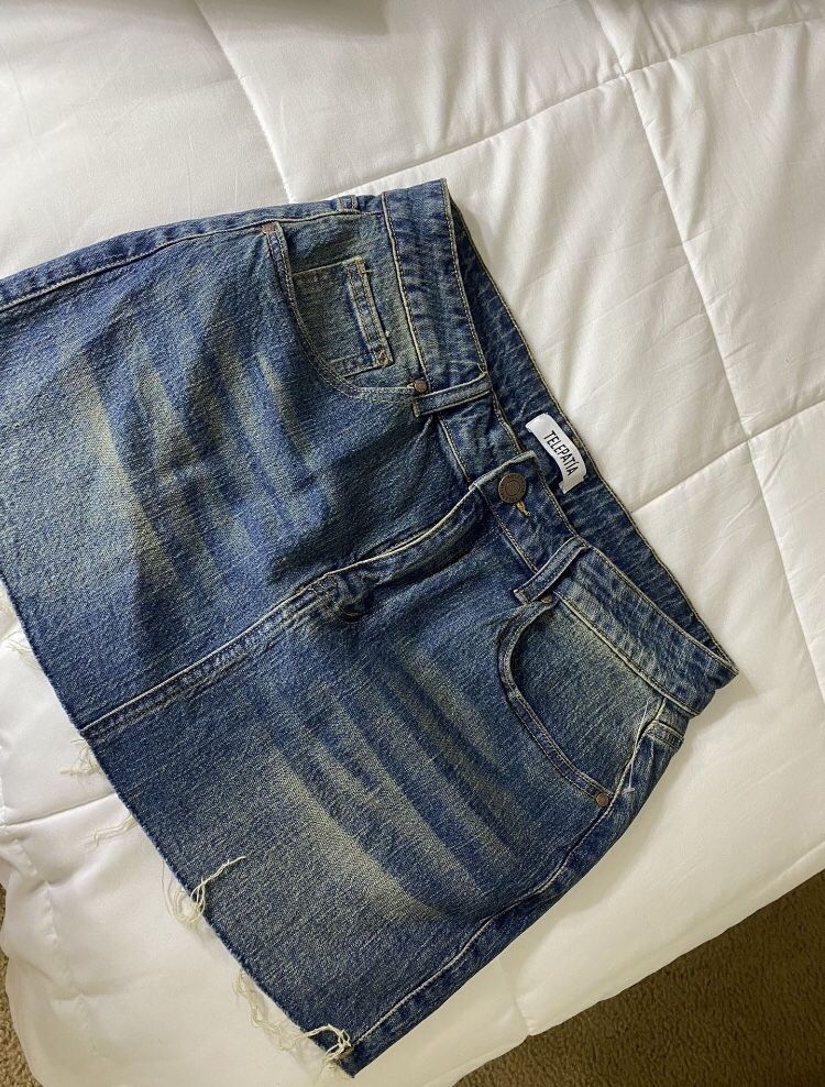 Denim Skirt Size M New 