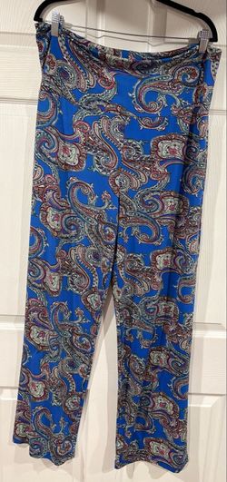 #234 Blue wide leg boho pants