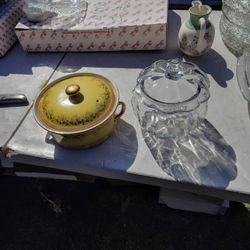 Serving Dish And A Cookie Jar 