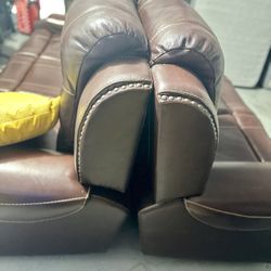 2 Pieces Genuine Leather Sofa Set!