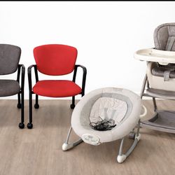Baby high chair swing