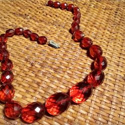 Vintage Cherry Amber Necklace