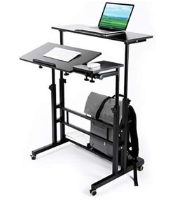 Mobile Adjustable Desk With Wheels