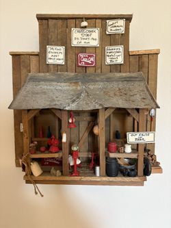 Rustic Old Fashion Wood Store Front Wall Decor