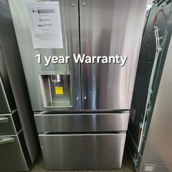 29 Cu.ft Smart Standard Depth Max French Door Refrigerator With Full Convert Drawer In Printproof Stainless 