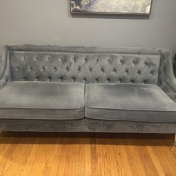 Gray Microfiber couch 