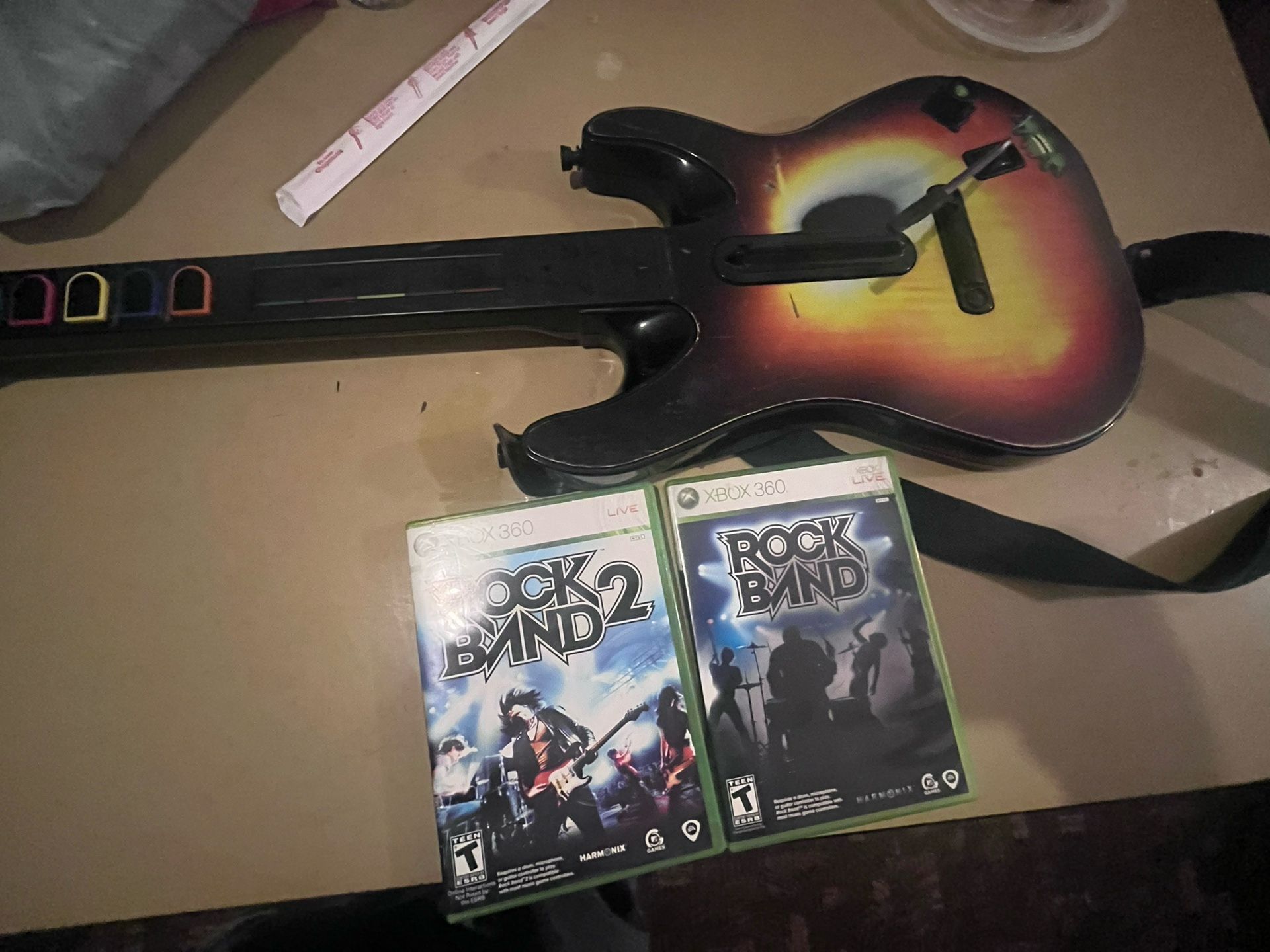 Xbox 360 Guitar Hero W Games