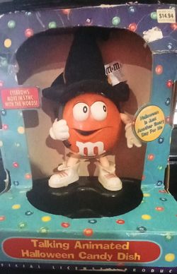 Vintage 1999 M&Ms Talking Animated Halloween Candy Dish