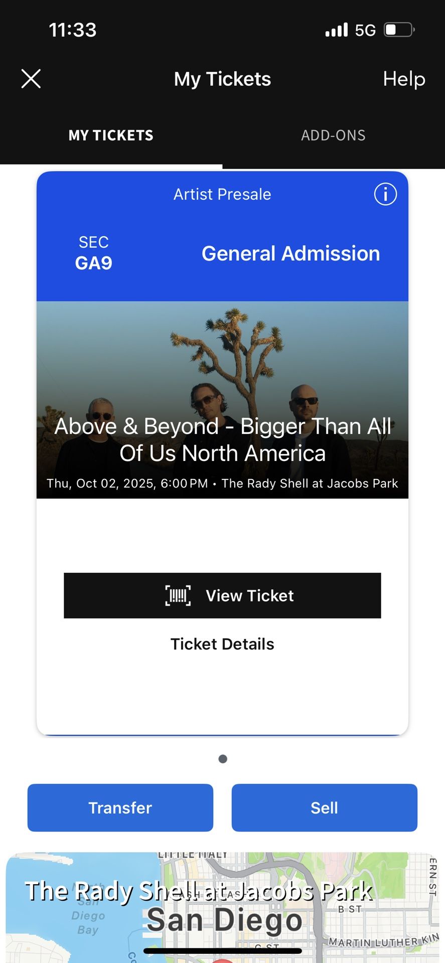 Above & Beyond San Diego Oct 2nd