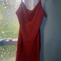Red Satin Dress
