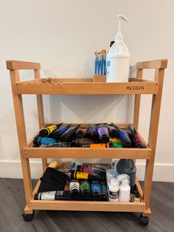 MEEDEN Solid Beechwood Studio Art Cart – Like New