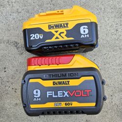 Dewalt 20v And 60v Flexvolt Battery 9.0 And Battery 6.0 Brand New