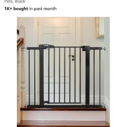 Babelio Baby Gate for Doorways and Stairs, 26-40" Auto Close Dog Gate, Easy-Install Pressure Mounted Satey Door, No Drilling Safety Gate for Child