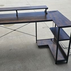 Powered Wooden Desk
