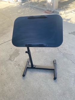 Rolling Mobile Standing Desk 360° Rotatable Panel Adjustable Height 59''-89'' Portable Overbed Laptop Sofa Table Cart with Wheels for Offices Home Med