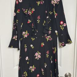 Kate Spade In bloom silk chiffon Short Dress Size 8